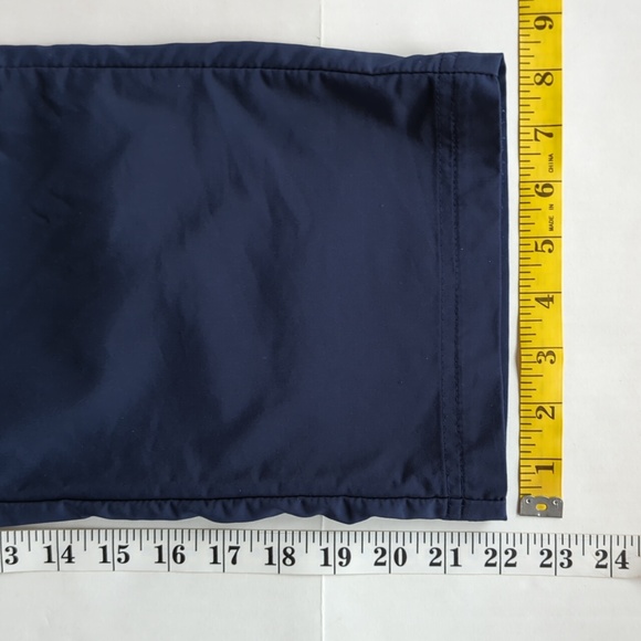 Nike Stripe Nylon Blend Capri Cropped Pants Medium Navy Blue White - Picture 12 of 14